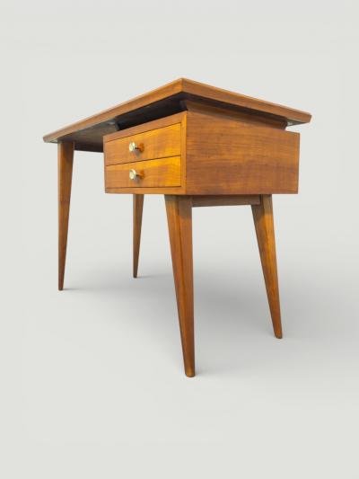 Gio Ponti Italian Midcentury Desk and Chair with suspended bookcase Gi Ponti Style