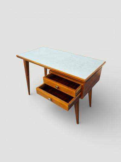 Gio Ponti Italian Midcentury Desk and Chair with suspended bookcase Gi Ponti Style