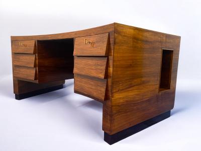 Gio Ponti Italian Midcentury Executive Desk with chair designed by Gio Ponti 1940s