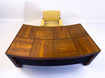 Gio Ponti Italian Midcentury Executive Desk with chair designed by Gio Ponti 1940s