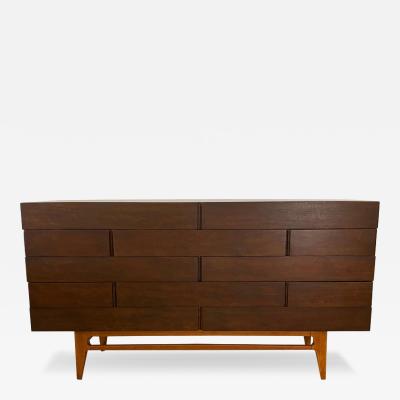 Gio Ponti Italian Modern 12 Drawer Walnut Dresser Gio Ponti