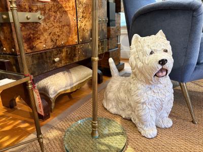 Gio Ponti Italian Modern Brass And Glass Table