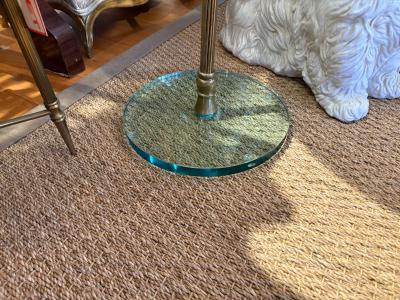 Gio Ponti Italian Modern Brass And Glass Table