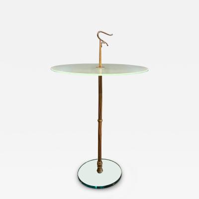 Gio Ponti Italian Modern Brass And Glass Table