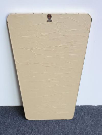 Gio Ponti Italian Modern Contour Wall Mirror with Beaded Brass Frame after Gio Ponti