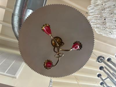 Gio Ponti Italian Modern Enamel And Brass Pendant