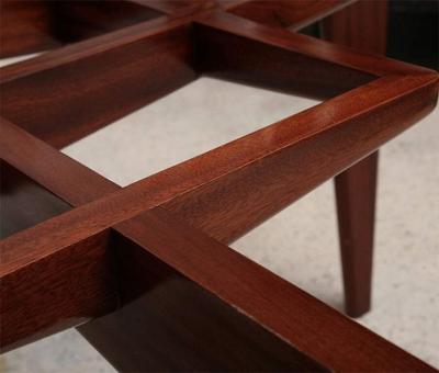 Gio Ponti Italian Modern Mahogany and Glass Dining Table Gio Ponti