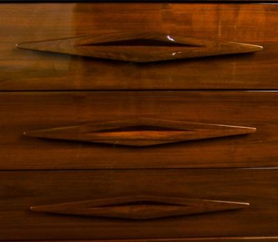Gio Ponti Italian Modern Walnut Cabinet Dresser Style of Ponti