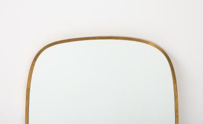 Gio Ponti Italian Modernist Mirror with Brass Frame Italy c 1950