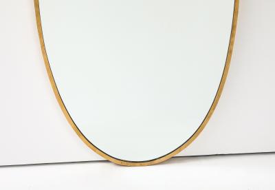 Gio Ponti Italian Modernist Mirror with Brass Frame Italy c 1950