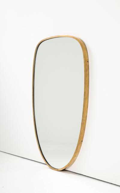 Gio Ponti Italian Modernist Mirror with Brass Frame Italy c 1950