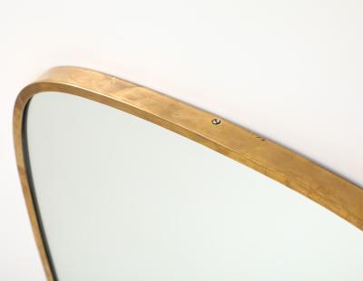 Gio Ponti Italian Modernist Mirror with Brass Frame Italy c 1950