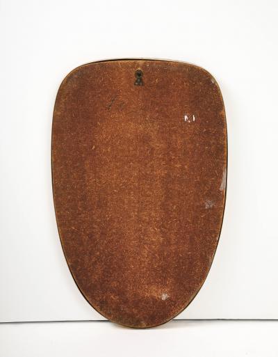 Gio Ponti Italian Modernist Mirror with Brass Frame Italy c 1950