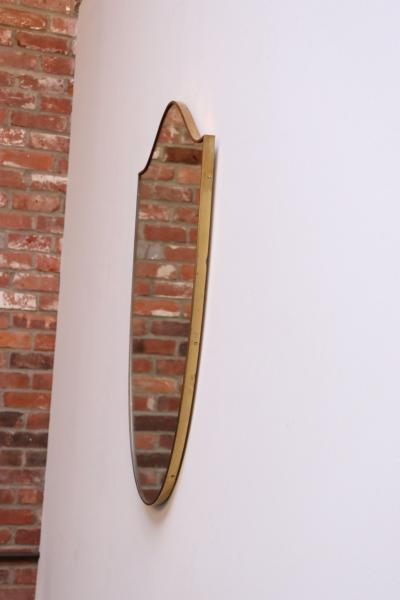 Gio Ponti Italian Modernist Ramati Shield Mirror by Vetreria Bonardi