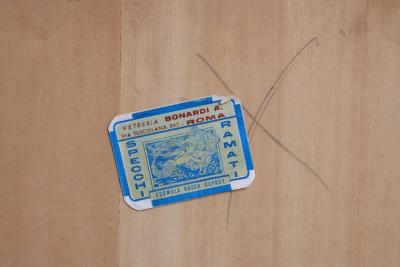 Gio Ponti Italian Modernist Ramati Shield Mirror by Vetreria Bonardi