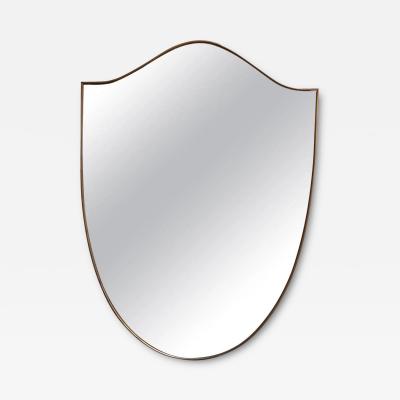 Gio Ponti Italian Modernist Ramati Shield Mirror by Vetreria Bonardi