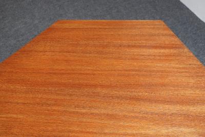 Gio Ponti Italian Modernist Walnut and Iron Hexagonal Coffee Table by Gio Point for Isa