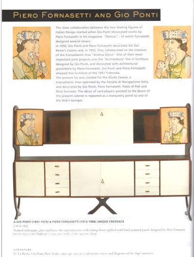 Gio Ponti Italian Post War Rosewood Mahogany Cabinet