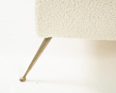 Gio Ponti Italian Settee with Brass Legs Gio Ponti for Casa e Giardino