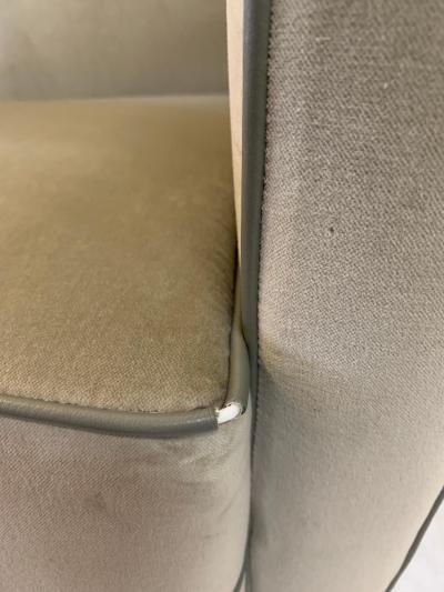 Gio Ponti Italian Wing Back Armchairs in the Style of Ponti Pair