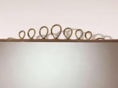 Gio Ponti Italian brass mirror in the style of Gio Ponti italy early 1960s