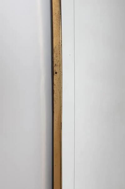 Gio Ponti Italian early 1950s brass frame wall mirror with etching