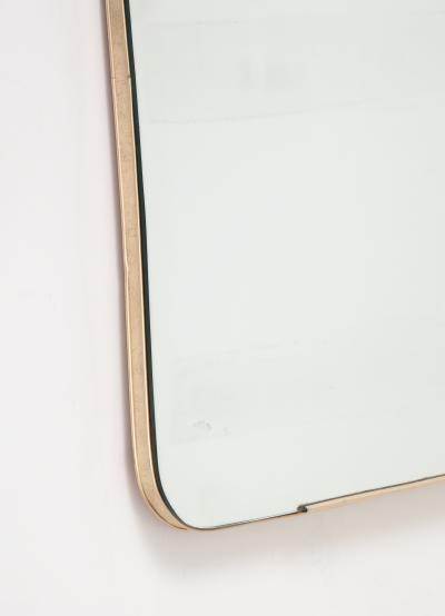 Gio Ponti Large Italian Brass Frame Mid Century Modern Mirror Italy 1950s