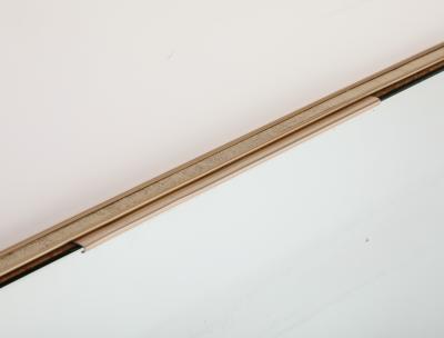 Gio Ponti Large Italian Brass Frame Mid Century Modern Mirror Italy 1950s