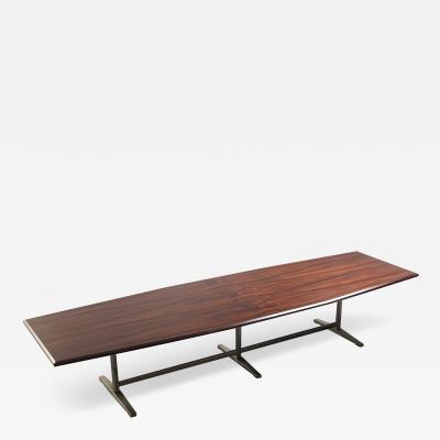 Gio Ponti Large Pirellone Rosewood Conference Table by Gio Ponti for RIMA Italy 1958