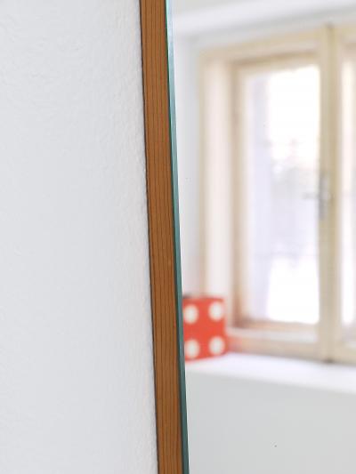 Gio Ponti Large Trapezoidal Mid Century Full Length Wall Mirror Vienna Austria 1950s