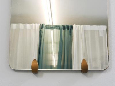 Gio Ponti Large Trapezoidal Mid Century Full Length Wall Mirror Vienna Austria 1950s