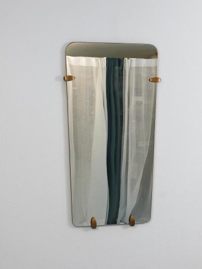 Gio Ponti Large Trapezoidal Mid Century Full Length Wall Mirror Vienna Austria 1950s