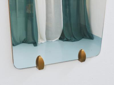 Gio Ponti Large Trapezoidal Mid Century Full Length Wall Mirror Vienna Austria 1950s