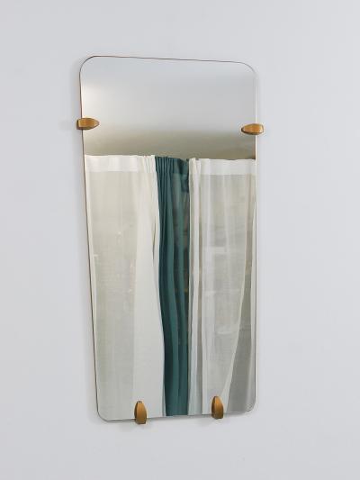 Gio Ponti Large Trapezoidal Mid Century Full Length Wall Mirror Vienna Austria 1950s