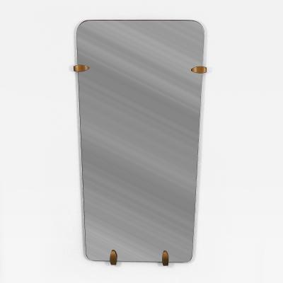 Gio Ponti Large Trapezoidal Mid Century Full Length Wall Mirror Vienna Austria 1950s