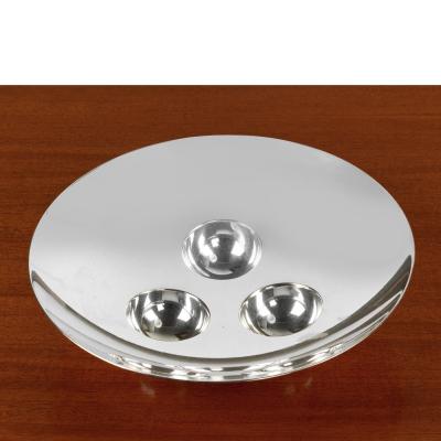 Gio Ponti Lino Sabattini Mid Century Modern silver plated dish by Lino Sabattini