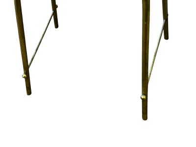 Gio Ponti MODERNIST ITALIAN MID CENTURY BRASS MAGAZINE RACK IN THE MANNER OF GIO PONTI