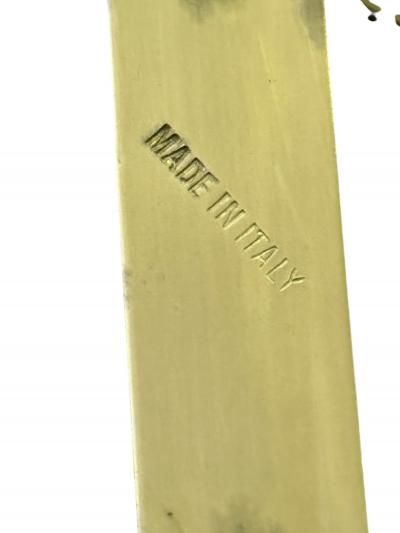 Gio Ponti MODERNIST ITALIAN MID CENTURY BRASS MAGAZINE RACK IN THE MANNER OF GIO PONTI