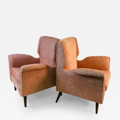 Gio Ponti MODERNIST MID CENTURY PAIR OF ITALIAN ARMCHAIRS