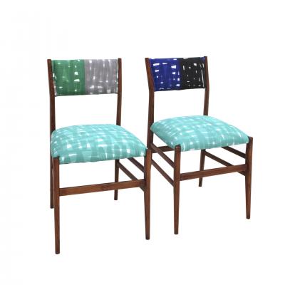 Gio Ponti Mid Century Gio Ponti Set of Four Leggera 646 Ashwood Italian Chairs 1951