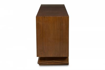 Gio Ponti Mid Century Italian Modern Walnut Cabinet Dresser Style of Gio Ponti