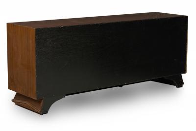 Gio Ponti Mid Century Italian Modern Walnut Cabinet Dresser Style of Gio Ponti