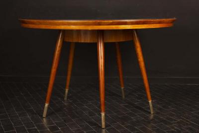 Gio Ponti Midcentury Blue Top Dining or Center Table in the style of Gio Ponti