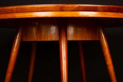 Gio Ponti Midcentury Blue Top Dining or Center Table in the style of Gio Ponti