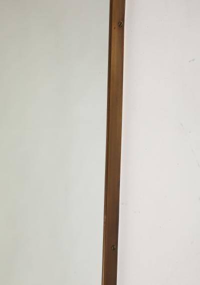 Gio Ponti Midcentury Italian Modernist Large Shaped Brass Wall Mirror Style of Gio Ponti