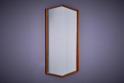 Gio Ponti Mirror in the manner of Gio Ponti made of teak Italy 1960s