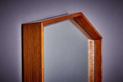 Gio Ponti Mirror in the manner of Gio Ponti made of teak Italy 1960s