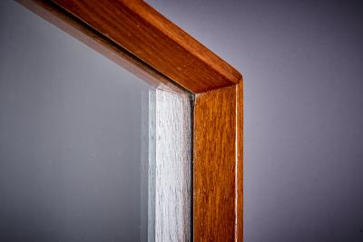 Gio Ponti Mirror in the manner of Gio Ponti made of teak Italy 1960s