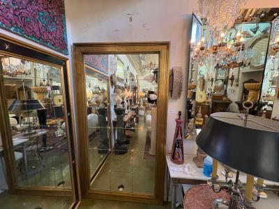 Gio Ponti Monumental Italian Modern Neoclassical Style Bronze Mirror