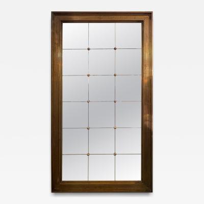 Gio Ponti Monumental Italian Modern Neoclassical Style Bronze Mirror